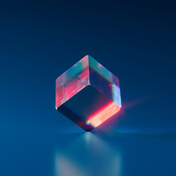 A cube standing on it's corner